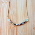 Collar de Acero Inoxidable con Turmalina Sandía y Fluorita – Equilibrio, Amor e Intuición