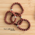 Pulsera de Rudraksha Natural con Buda de Acero Inoxidable – Protección, Paz y Conexión Espiritual