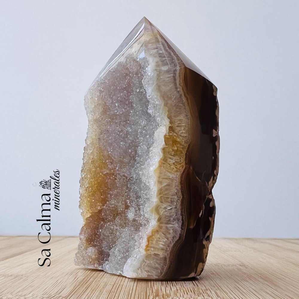 Drusa de Ágata Natural – Equilibrio Energético, Protección y Armonía