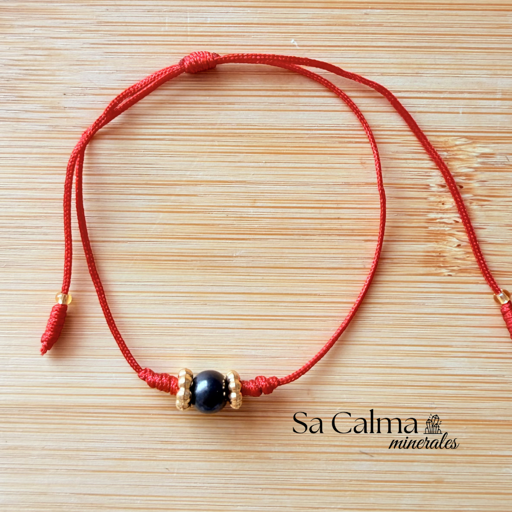 Pulsera de Hilo con Shungita – Protección Energética y Equilibrio