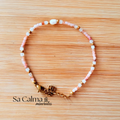 Pulsera de Cuarzo Rosa, Ópalo y Jade Blanco – Amor, Calma y Equilibrio Energético