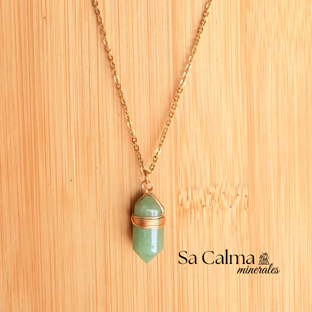 Collar Boho de Aventurina Verde – Prosperidad, Suerte y Equilibrio