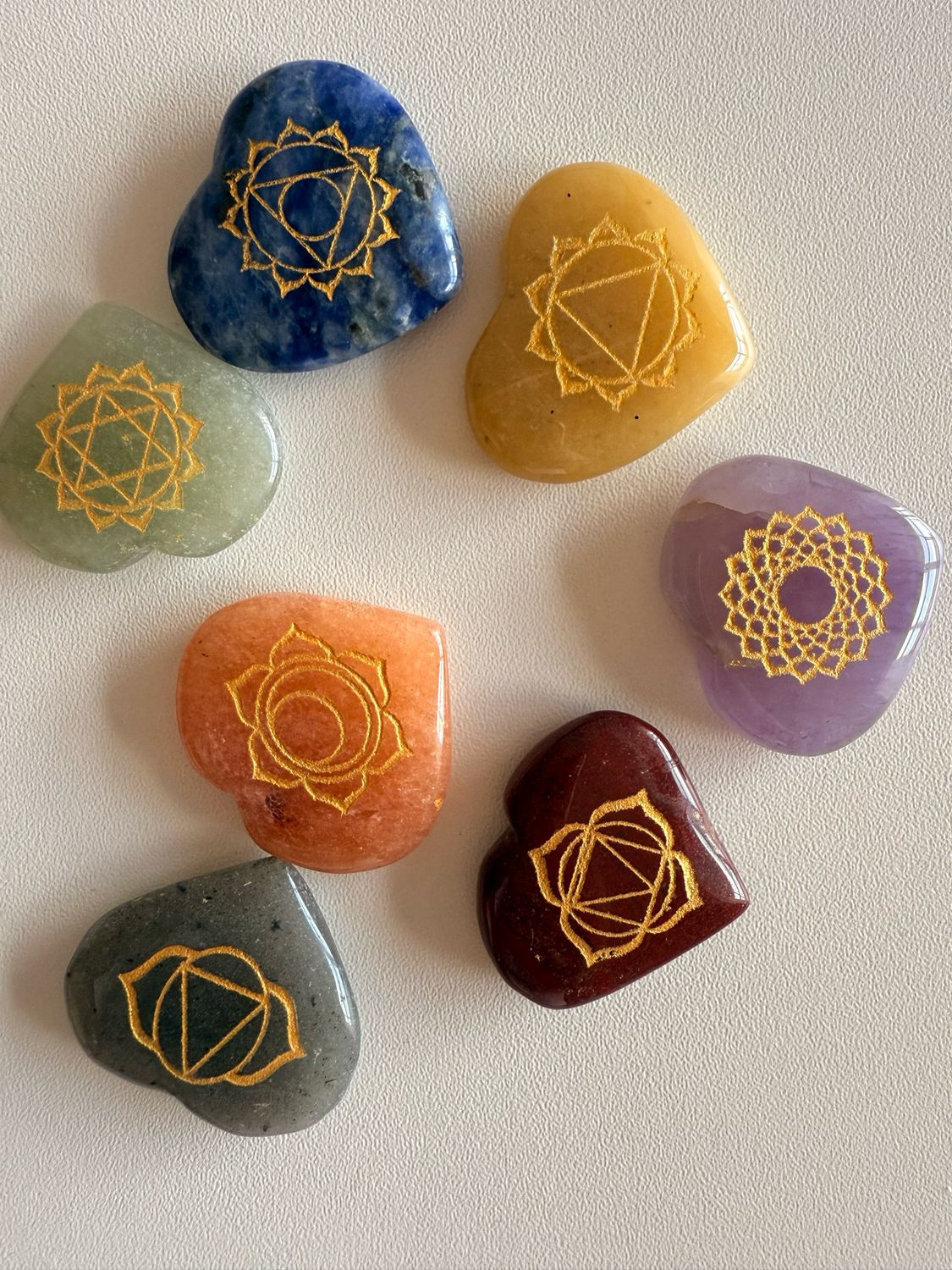Rodados de los 7 Chakras para Equilibrio, Armonización y Energía Positiva