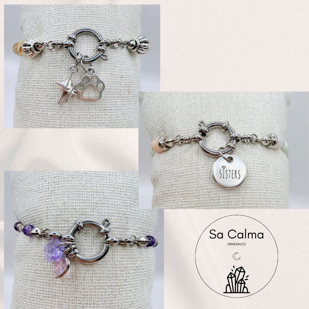 Pulsera Personalizada Sa Calma - Cierre MARINERO acero inoxidable.
