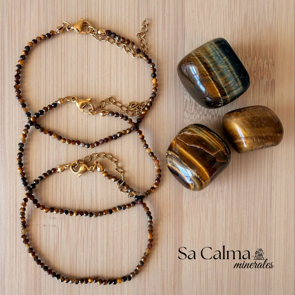 Pulsera de Ojo de Tigre con Cierre de Acero Inoxidable para Protección y Confianza