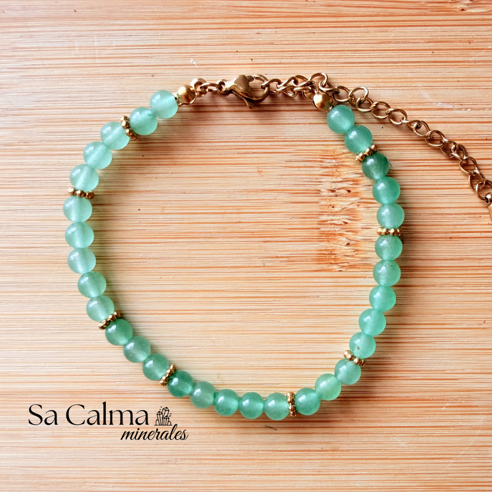 Pulsera de Aventurina Verde – Prosperidad, Bienestar y Equilibrio Emocional