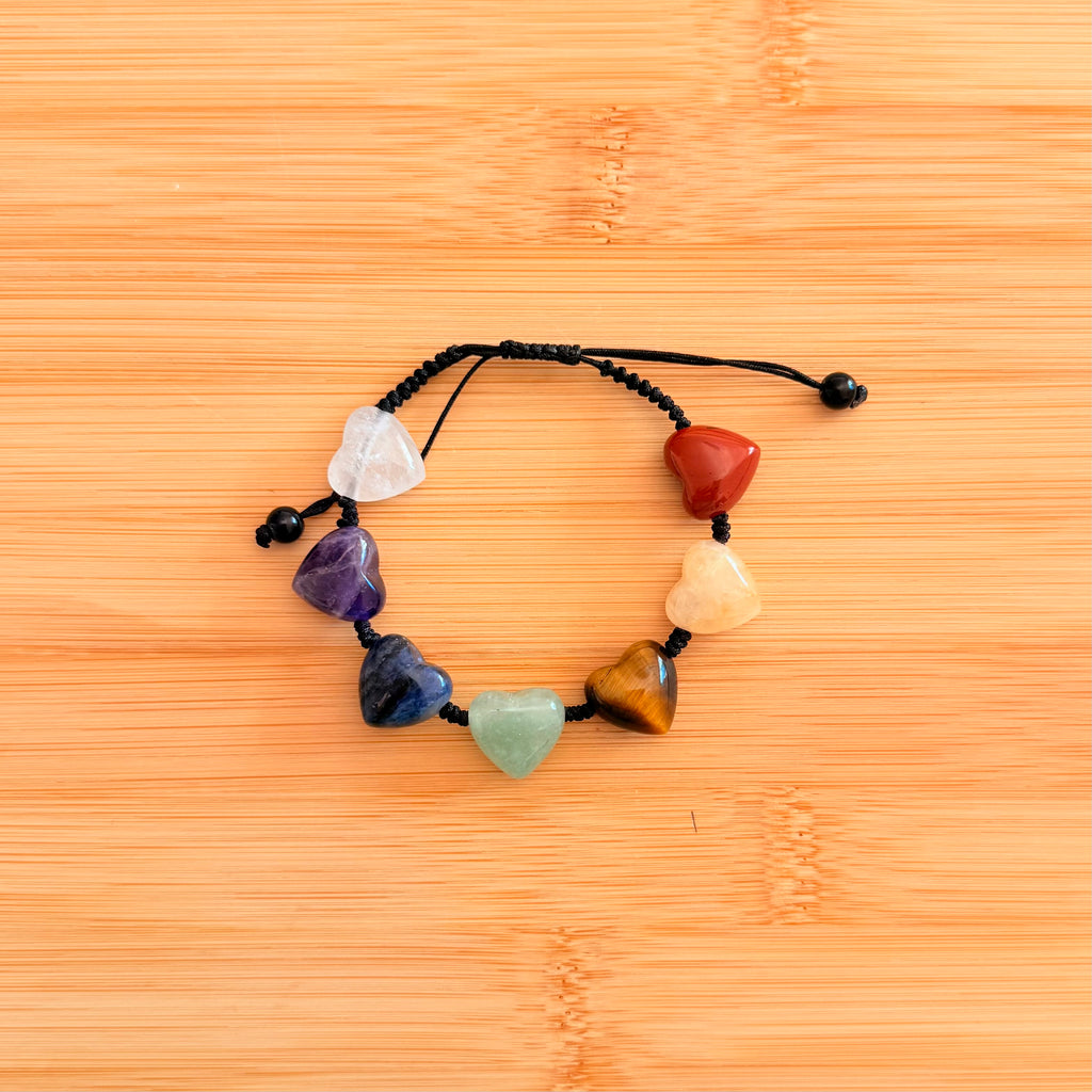 Pulsera 7 Chakras Corazones · Equilibrio