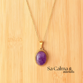 Collar de Acero Inoxidable con Amatista – Protección y Claridad