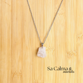 Collar de Cuarzo Rosa con Cadena de Acero Inoxidable – Amor y Armonía