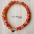 Pulsera Elástica de Cornalina – Energía y Motivación