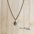 Collar de Acero Inoxidable con Crisocola – Armonía y Comunicación
