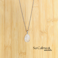 Collar de Cuarzo Cristal con Cadena de Acero Inoxidable – Claridad y Energía