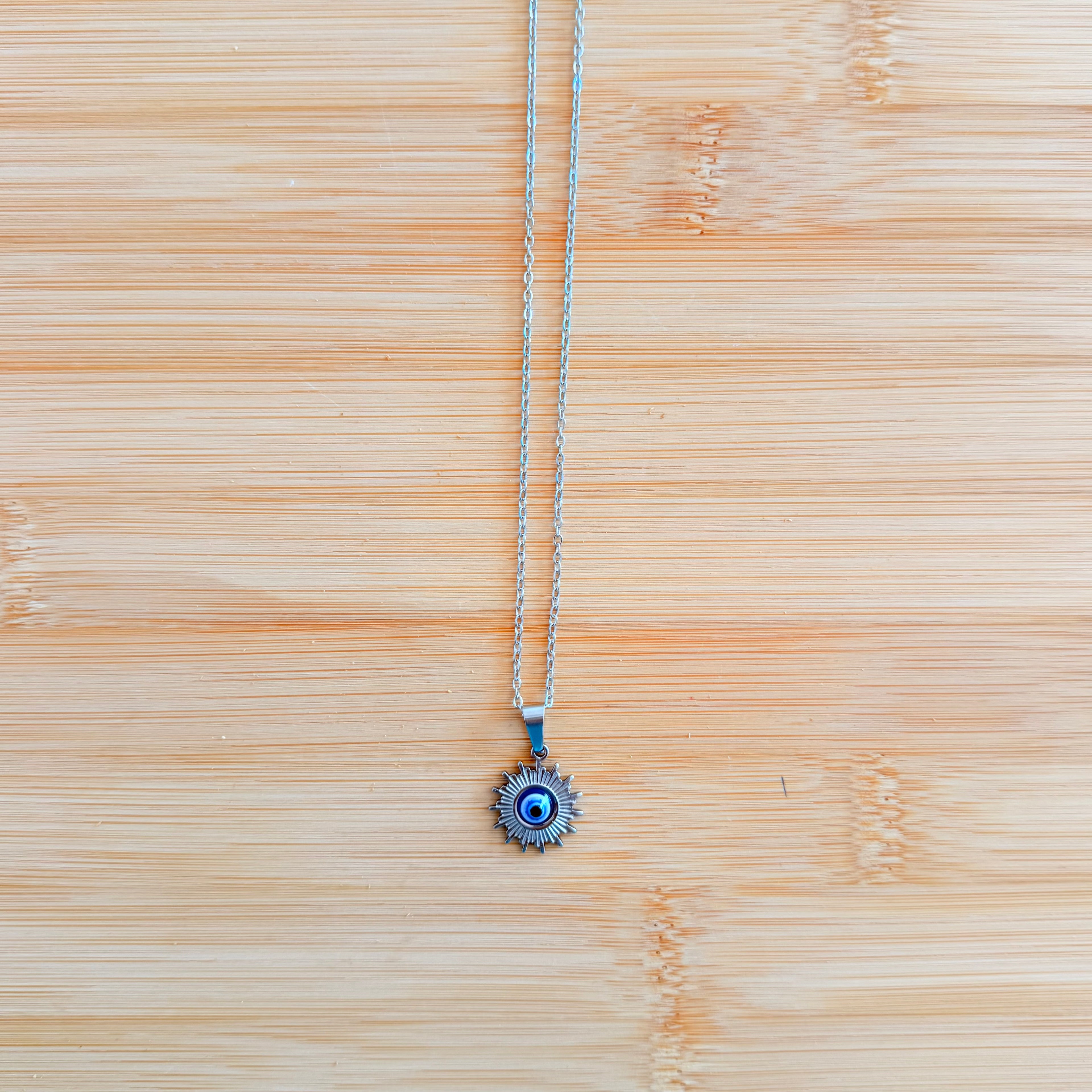 Collar Ojo Turco Plateado· Protección