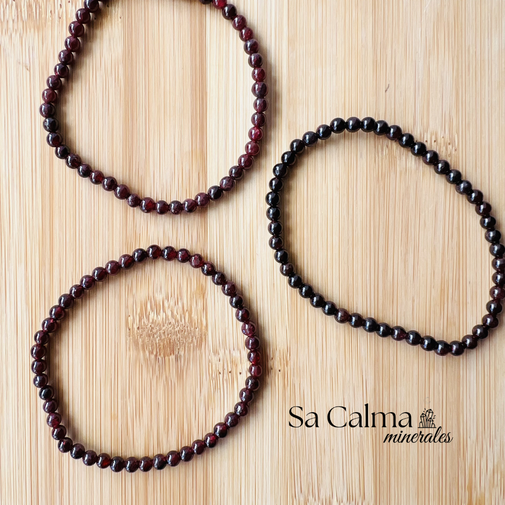 Pulsera Elástica de Granate – Energía y Vitalidad