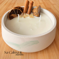 Vela Ritual de Abundancia con Canela y Naranja – Citrino y Ojo de Tigre para Prosperidad y Éxito (grande)