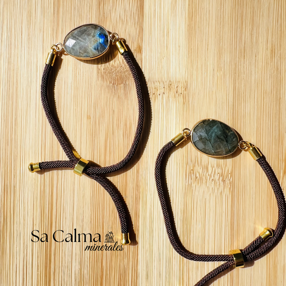 Pulsera de Labradorita con Cierre de Cordón – Protección y Equilibrio Energético