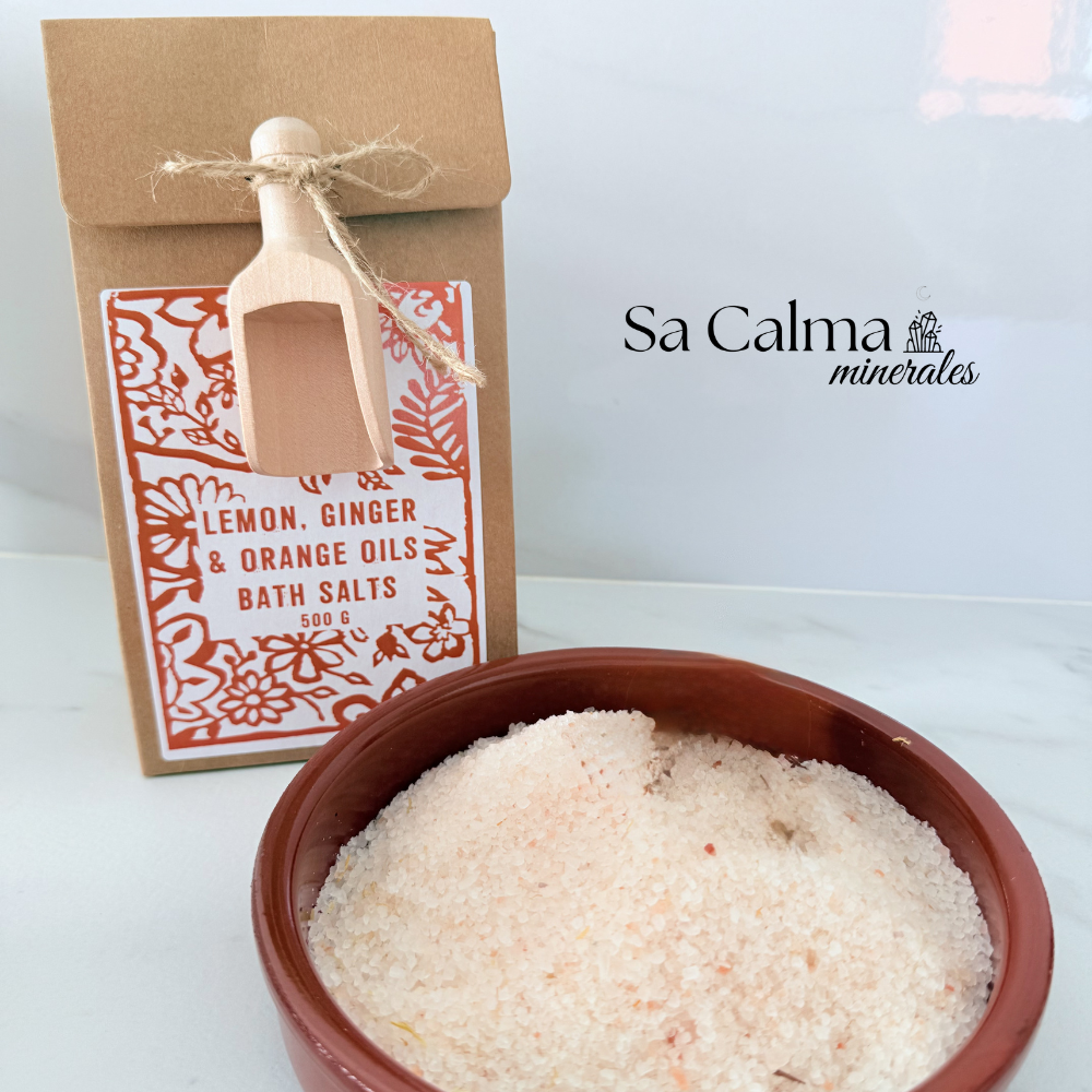 Sales de Baño con Limón, Jengibre y Naranja (500 g) – Energía, Vitalidad y Bienestar