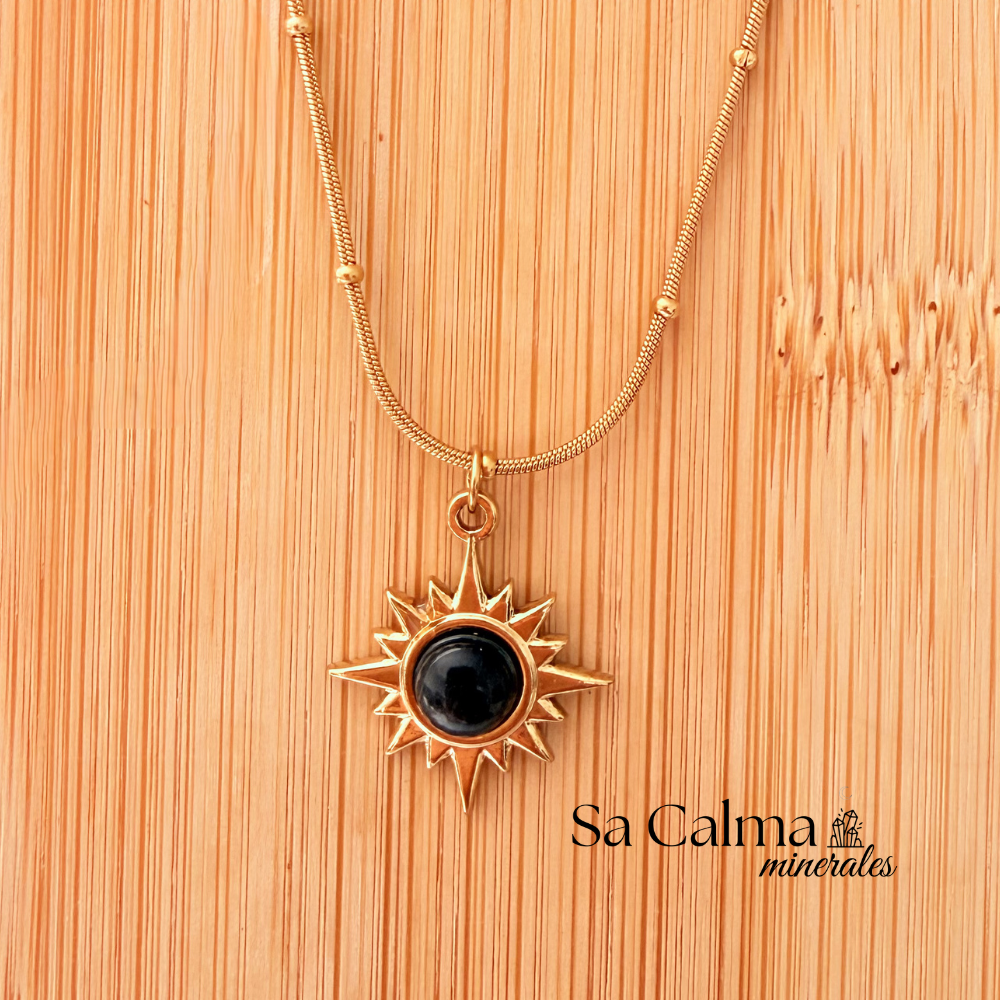 Collar de Acero Inoxidable con Ojo de Tigre – Protección y Energía