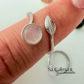 Anillo Ajustable de Plata 925 con Piedra Luna para Intuición, Equilibrio y Conexión Espiritual