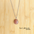 Collar de Piedra Luna Rosa con Cadena de Acero Inoxidable – Intuición y Equilibrio