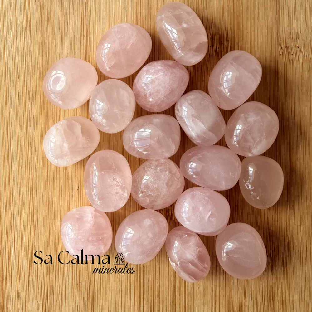 Rodado de Cuarzo Rosa Natural para Amor, Calma y Sanación Emocional