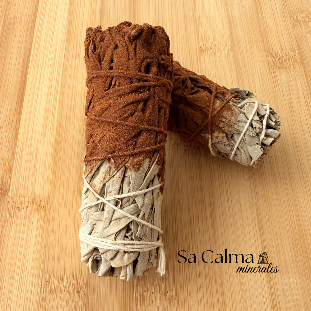 Atado de Salvia con Canela para Limpieza Energética, Protección y Atracción de Buena Energía