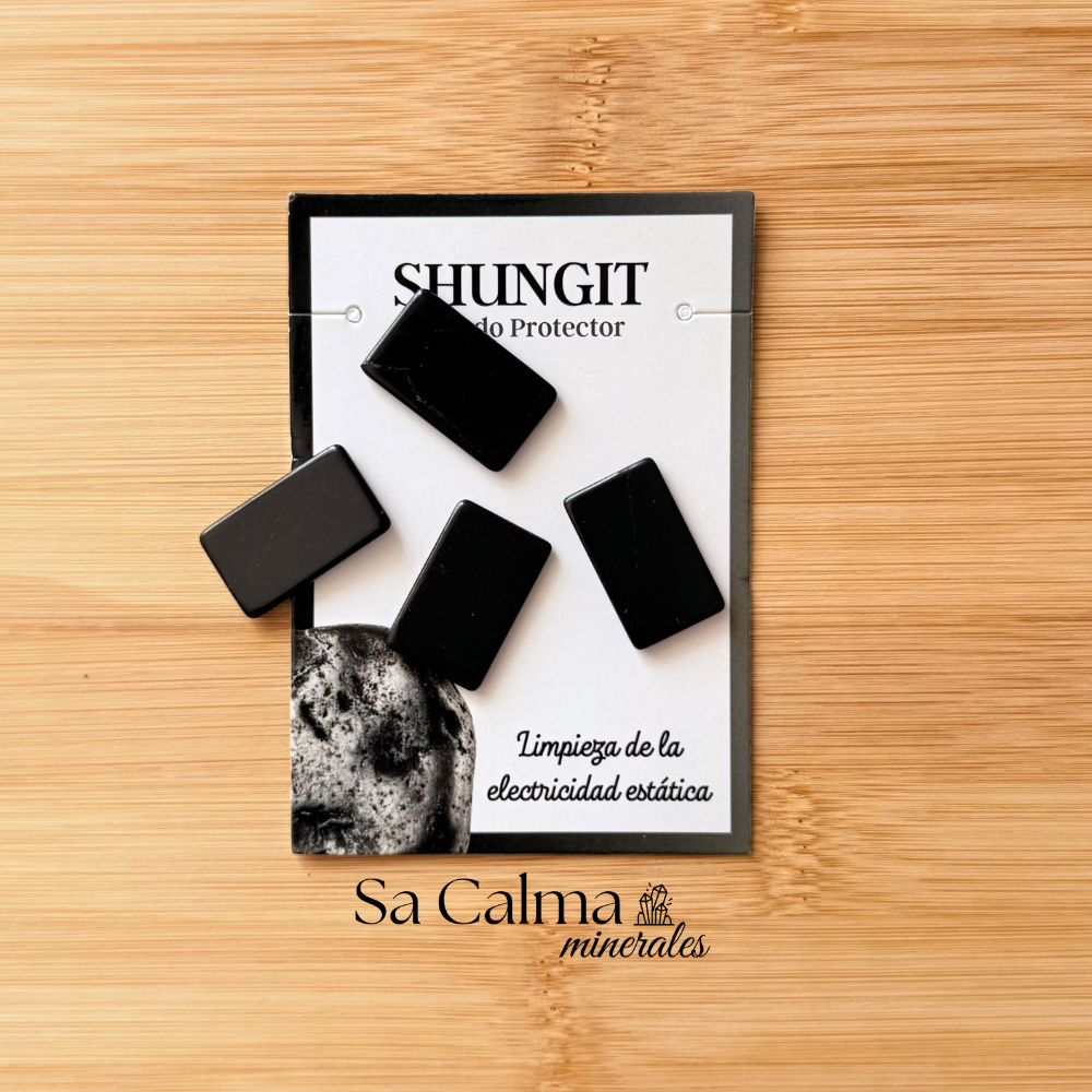 Placa Adhesiva de Shungita para Móviles y Dispositivos Electrónicos – Protección y Equilibrio Energético