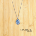Collar de Sodalita con Cadena de Acero Inoxidable – Intuición y Claridad