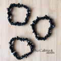 Pulsera Elástica de Turmalina Negra Forma Libre | Protección Energética