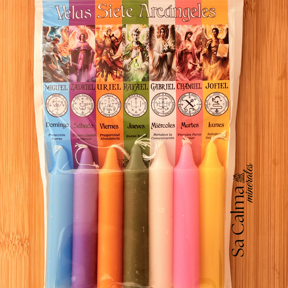 Set de 7 Velitas de Arcángeles – Protección y Energía Espiritual